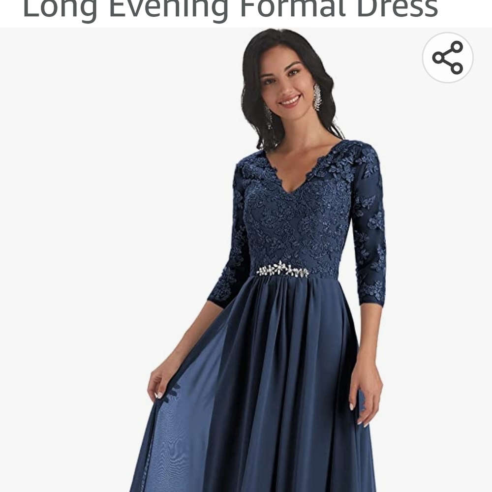 Amazon Women's Long Sleeve Navy Dress